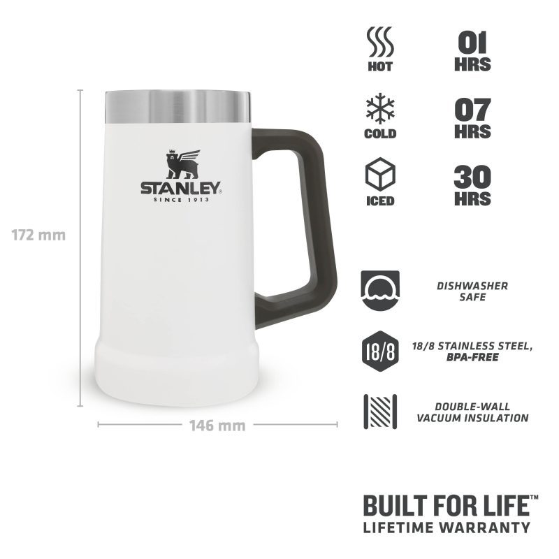 Stanley TheBigGripBeerStein0.7L 24OZ Polar 3