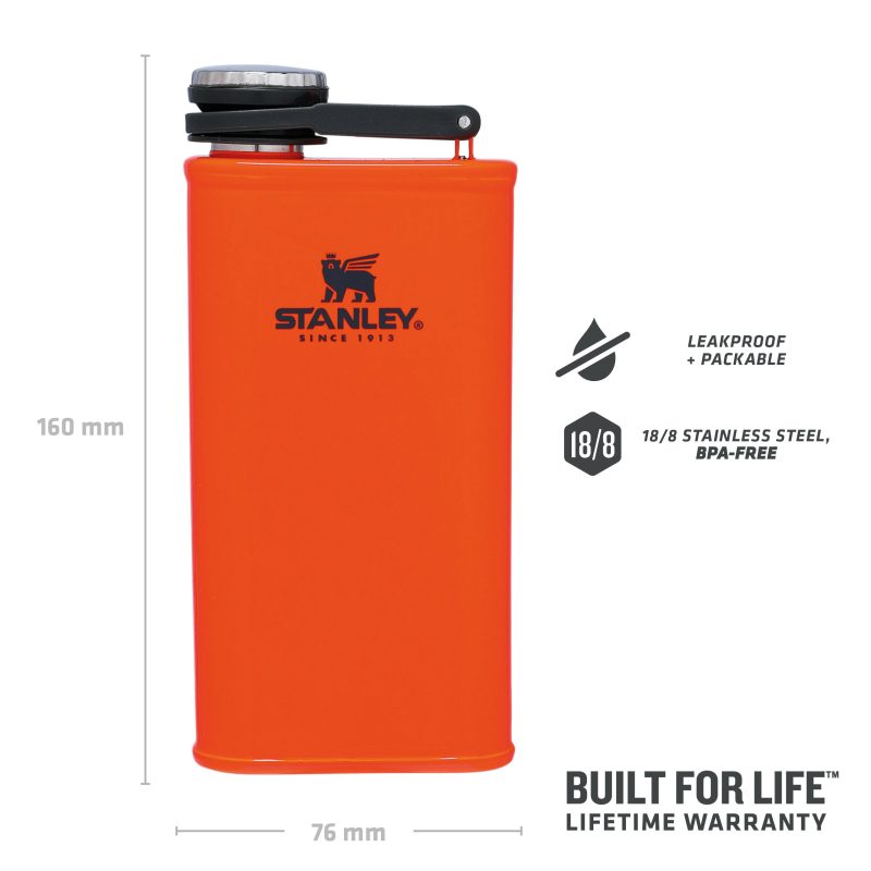 Stanley TheEasy FillWideMouthFlask0.23L 8OZ BlazeOrange 3