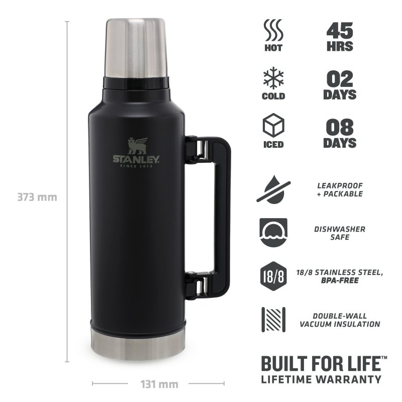 Stanley TheLegendaryClassicBottle1.9L 2.0QT MatteBlack 3