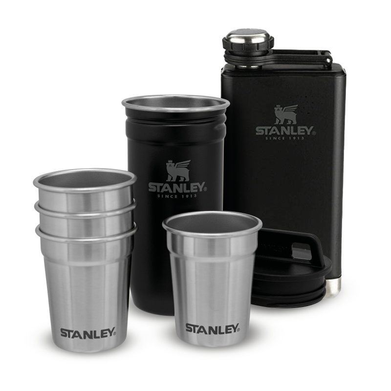 Stanley ThePre PartyShotGlass FlaskSet MatteBlack 1