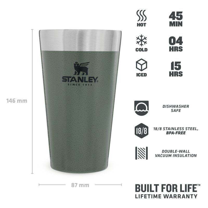 Stanley TheStackingBeerPint0.47L 16OZ HammertoneGreen 3