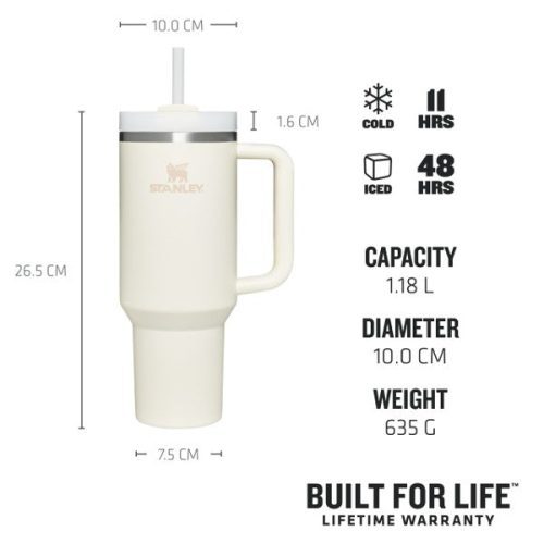 StanleyQuencherH2.0 Flowstate Tumbler 1.2L Cream USPs Thermals 1604f7a2 aad7 4f94 9c52 c6bd637c6b9c