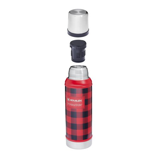 StanleyXPendleton TheLegendaryClassicBottle0.94L 1.1QT BuffaloRedCheck ExplodedView