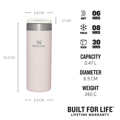 TheAerolightTransitMug 0.47L 16OZ RoseQuartzMetallic USPs Thermals