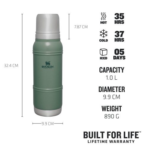 TheArtisanThermalBottle1.0L 1.1QT HammertoneGreen USPs Thermals