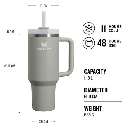 TheQuencherH2.OFlowState Tumbler 1.18L Ash USPs Thermals