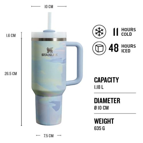 TheQuencherH2.OFlowState Tumbler 1.18L CoolSereneBrushstrokes USPs Thermals