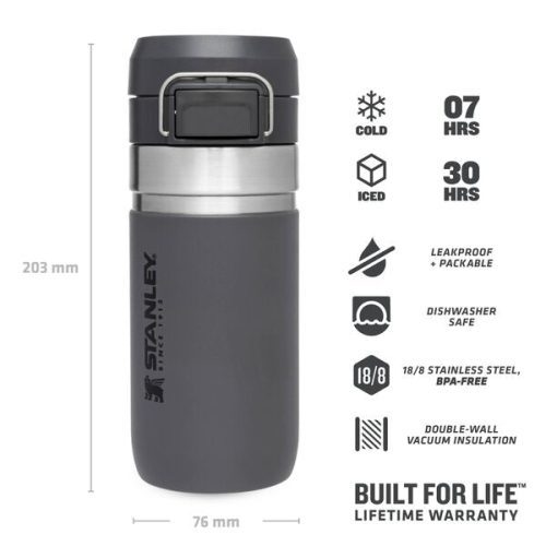 Web LIfestyle Stanley TheGOQuick FlipWaterBottle0.47L 16OZ Charcoal 3